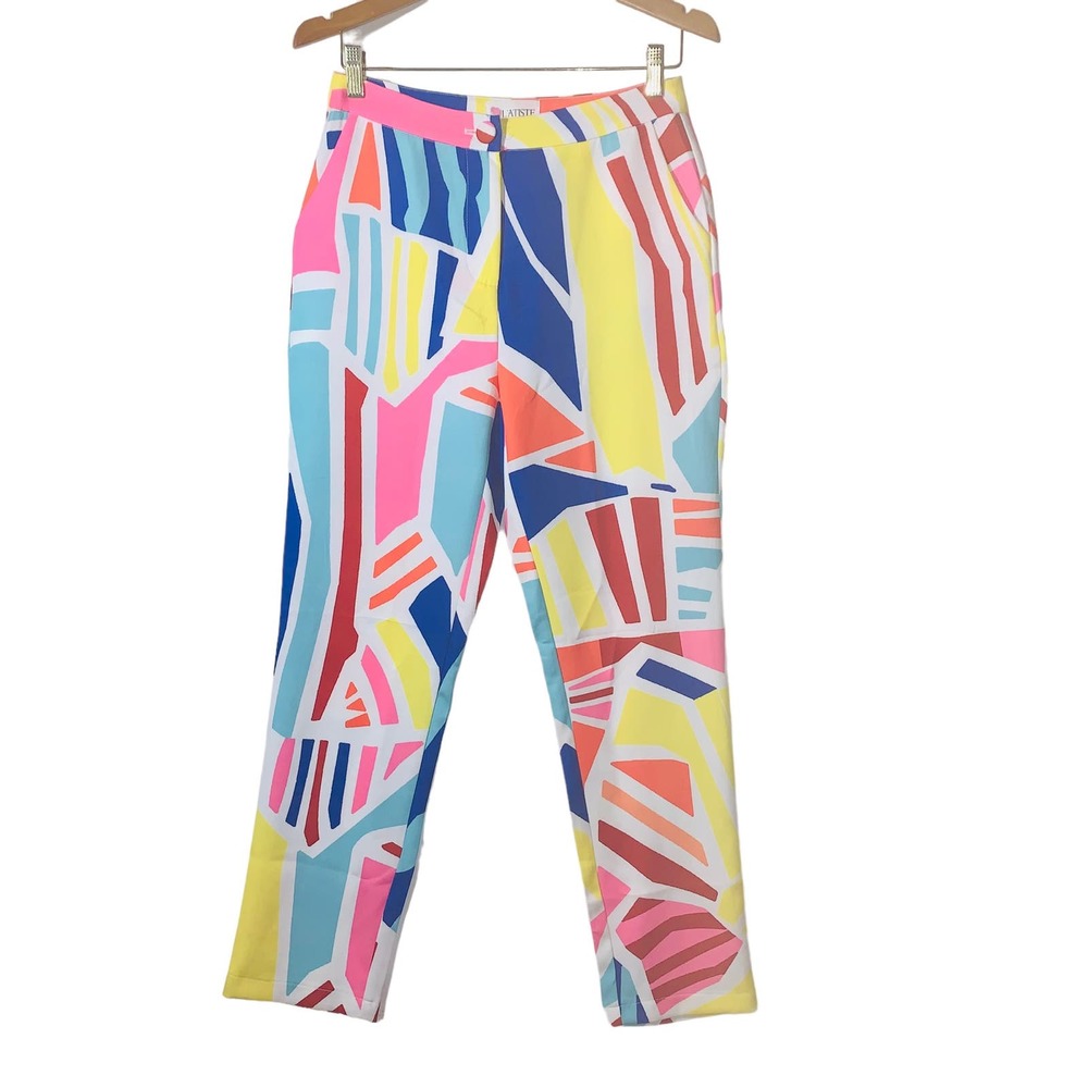 L'atiste by Amy retro abstract pants NWT